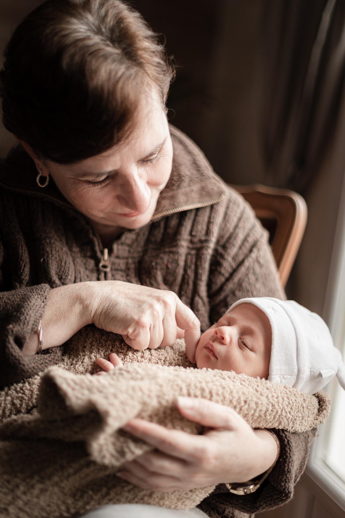 Fotografia newborn madrid abuela